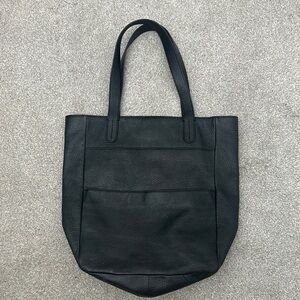 Fossil Black Leather Tote Bag